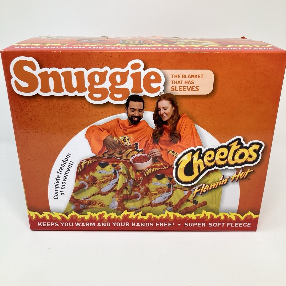 Cheetos Flamin Hot Snuggie Blanket with Sleeves Chester Cheetah Wearable Fleece